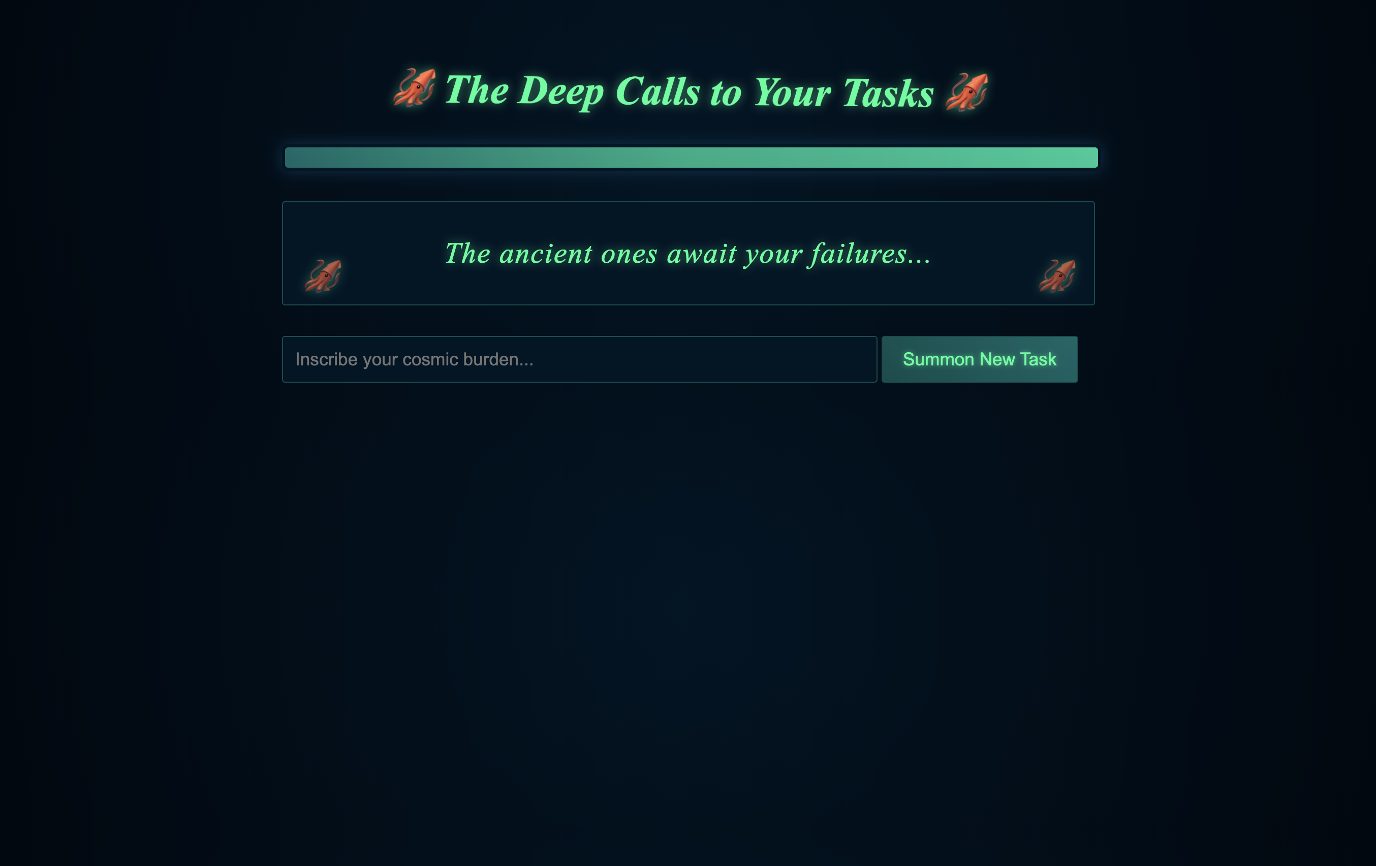 Eldritch Task Tracker Interface